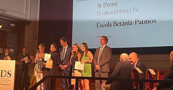 Un any més l’Escola BetàniaPatmos és premiada en la 7a i 8a edició del Premi El dret i tu